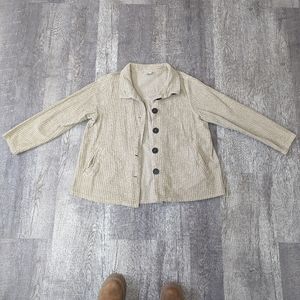 C.M.C Womens L Cotton Beige Cardigan